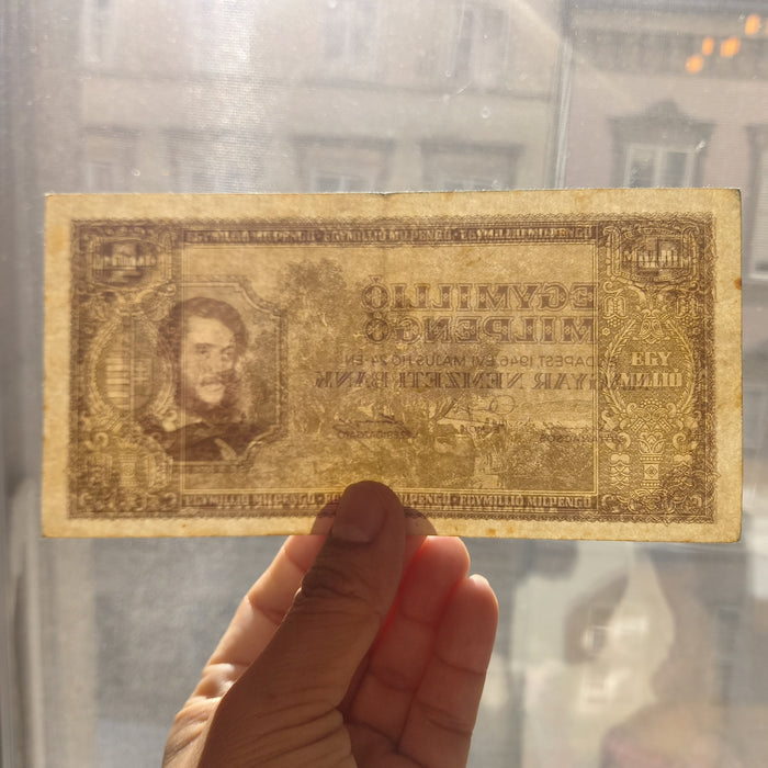 1946 Hungary Banknote One Million Milpengo European History Collectible Bill XF