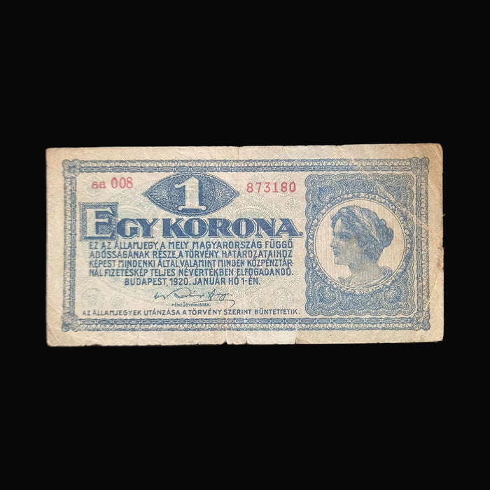 1920 Hungary Banknote Korona Set 1 2 10 Antique Bills Post-WWI Europe Currency