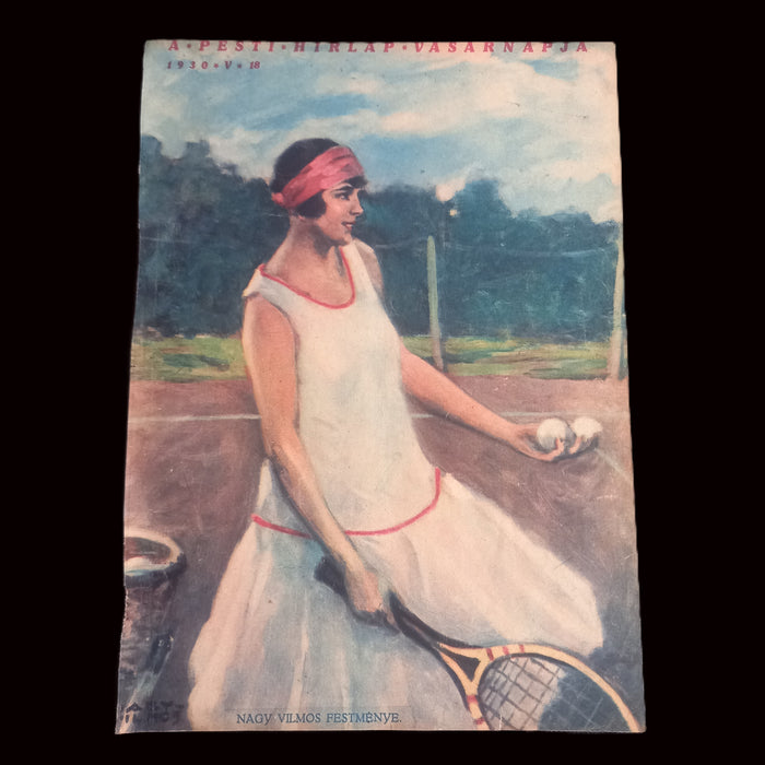 Vintage Ephemera 1930 Vilmos Nagy Woman Tennis Player Astronomy Space News Art Page