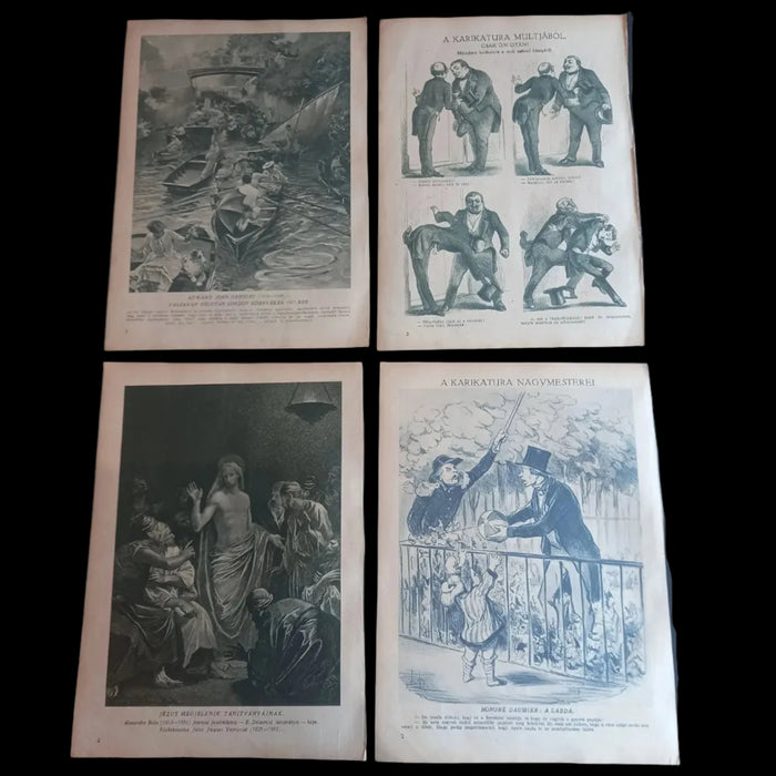 1931 Vintage Ephemera Art Prints Countryside Romance Hungarian Deco Nostalgic Paper Set