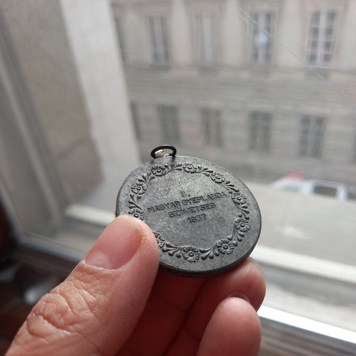 1967 Hungarian Field Hockey Championship Medal Vintage with National Ribbon