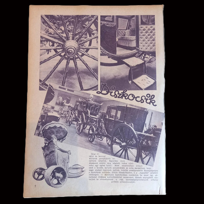 Vintage Ephemera 1930 Oszkar Glatz Flute Boy & Royal Carriages Europe News Page