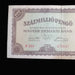 Vintage Hungarian banknote with intricate design and text on a textured surface