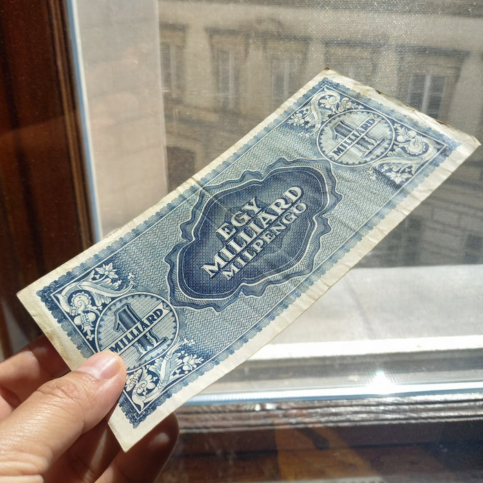 Vintage Banknote 1946 Hungary Milpengő 1 Quadrillion Egymilliárd Billion 1000000000000000