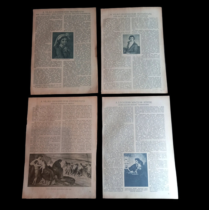 1931 Vintage Ephemera Art Prints Mothers & Mythology Children Marie Antoinette Le Brun