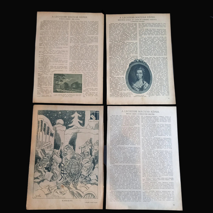 1931 Vintage Ephemera Art Prints Hungarian Holiday High Society Classic Masters A Pesti Hirlap