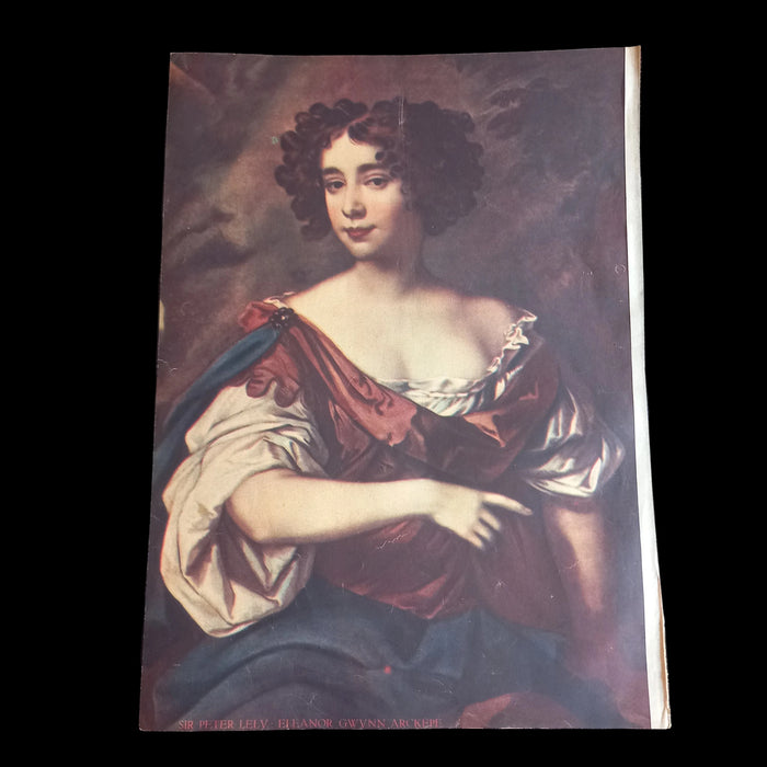 1931 Vintage Ephemera Art Prints Elegant Ladies Courtly Grace European Women Portrait Page
