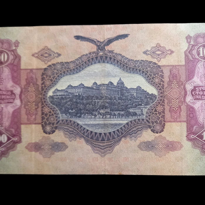 1930 Hungary Banknote 100 Pengo King Matthias I Pre-WWII Currency Money Bill XF