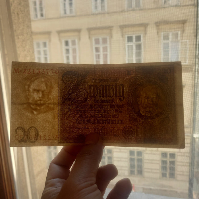 Antique Banknote 1929 Germany 20 Reichsmark Choice 3pc Set Authentic Interwar Money