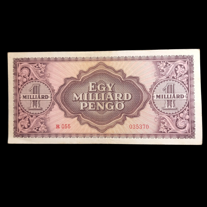 1946 Hungary Banknote One Billion Pengo Historic Europe Paper Money Hyperinflation XF