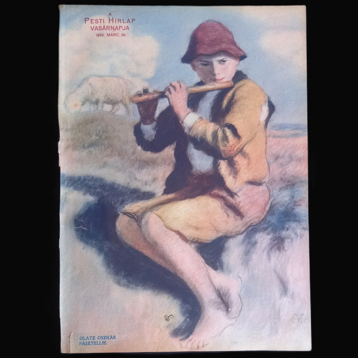 Vintage Ephemera 1930 Oszkar Glatz Flute Boy & Royal Carriages Europe News Page