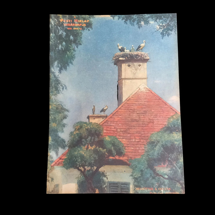 1931 Vintage Ephemera Art Prints Hungarian Folk Art & Village Life Cover Set Historic Europe