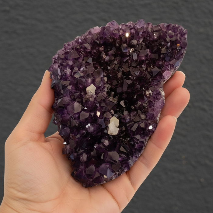 Amethyst Cluster Dark Purple Crystal 4.5 Inch