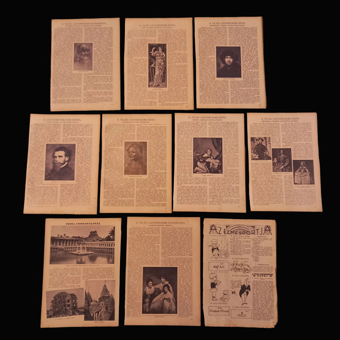 Vintage Art Prints 1930 Classical Ladies Mona Lisa European Masterpiece Ephemera
