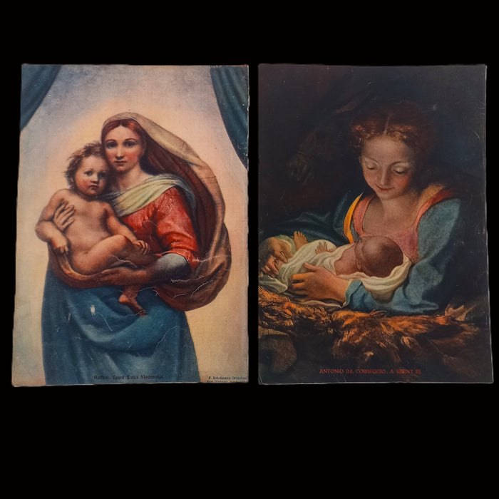 Vintage Ephemera Art Prints 1930 Classical Christian Religious Masterpiece Madonnas Jesus Christ