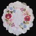 hungarian kalocsa doily vintage 1960s linen with hand-embroided flower wreath