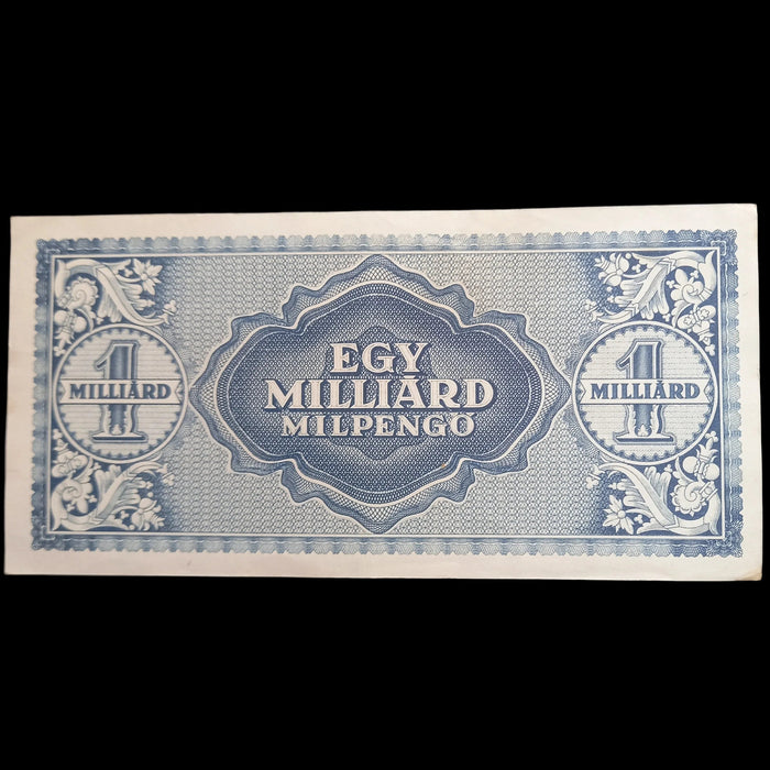 1946 Hungary Banknote One Billion Milpengo Quadrillion Pengo Hyperinflation Bill AU