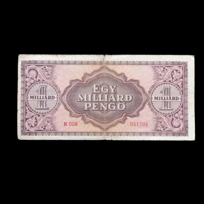 1946 Hungary Banknote 1 Billion Pengo Historic Economic Collapse Monetary Art