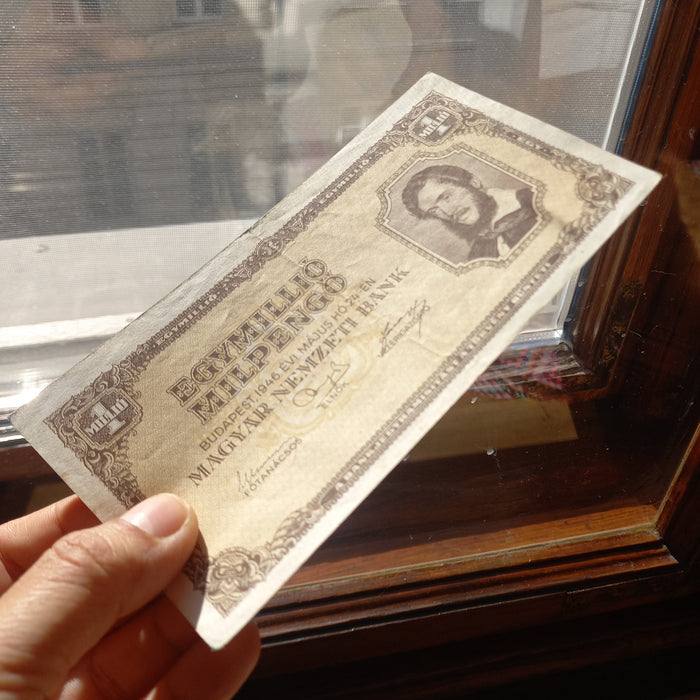 1946 Hungary Banknote One Million Milpengo European History Collectible Bill XF