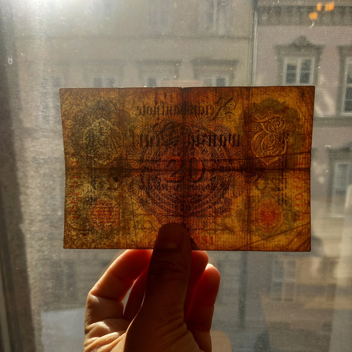 1910 Germany 20 Mark Reichsbanknote Antique Banknote Rare 6-Digit Serial Variety