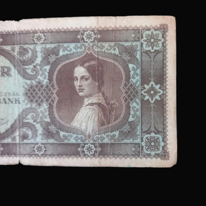 Vintage Banknote 1945-1946 Hungary 100k Pengő & 100 Billion Százezer Milpengő Hyperinflation