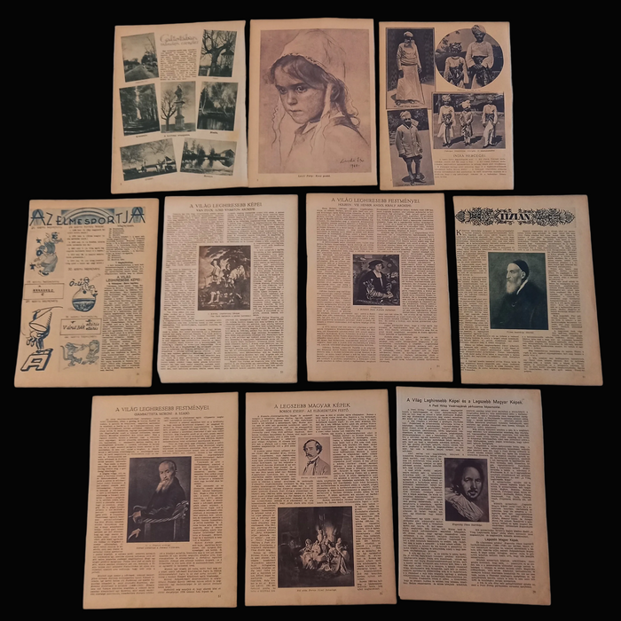 Vintage Art Prints 1930 Classical Men Holbein Van Dyck Masterpiece Wall Gallery Ephemera