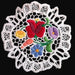 hungarian kalocsa richelieu lace hand embroided floral doily coaster