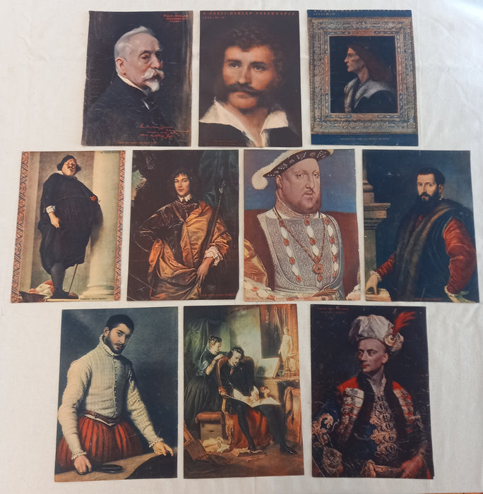 Vintage Art Prints 1930 Classical Men Holbein Van Dyck Masterpiece Wall Gallery Ephemera