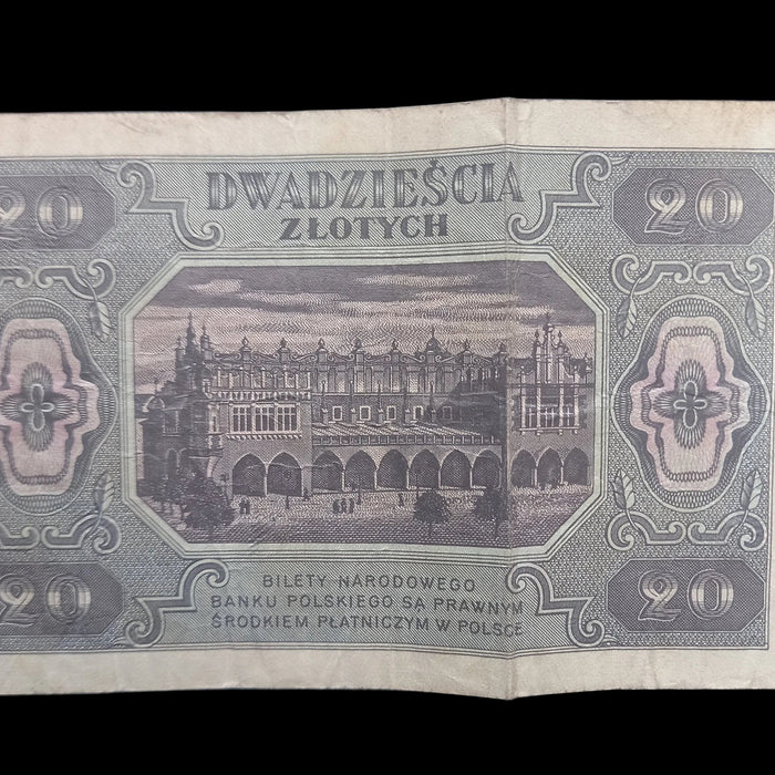 1948 Poland 20 Złotych Banknote Rare FI Series Issue Post-WWII Money