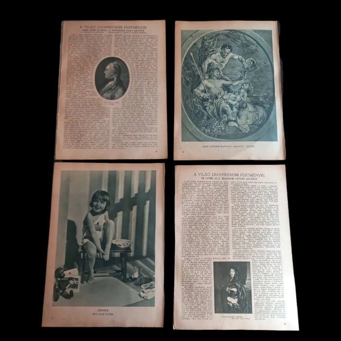 1931 Vintage Ephemera Art Prints Elegant Ladies Courtly Grace European Women Portrait Page