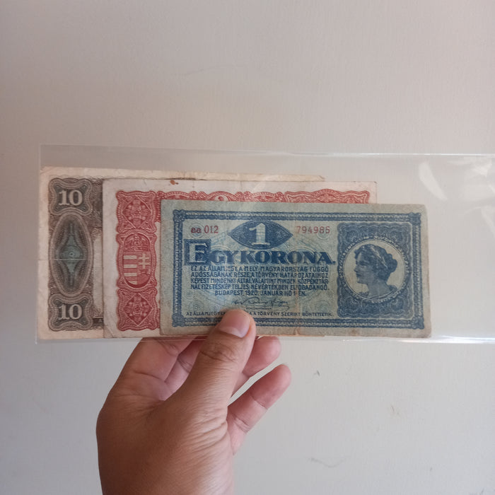 1920 Hungary Banknote Korona Set Rare Star Variant 1 2 10 Post-WWI Antique Money