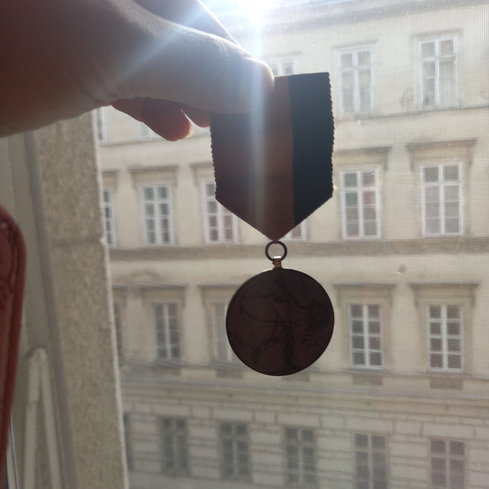 1967 Hungarian Field Hockey Championship Medal Vintage with National Ribbon