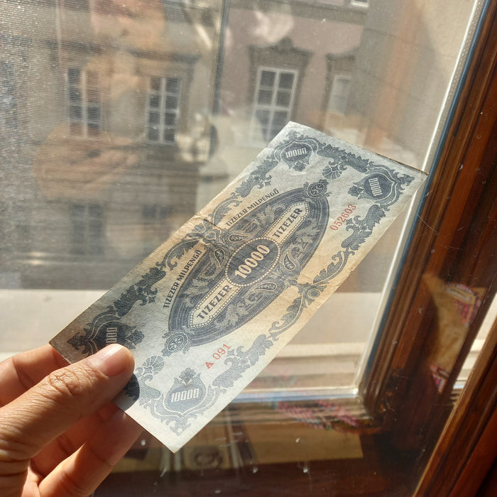 1946 Hungary Banknote Ten Thousand Milpengo 10 Billion Pengo Beautiful WWII Currency AU