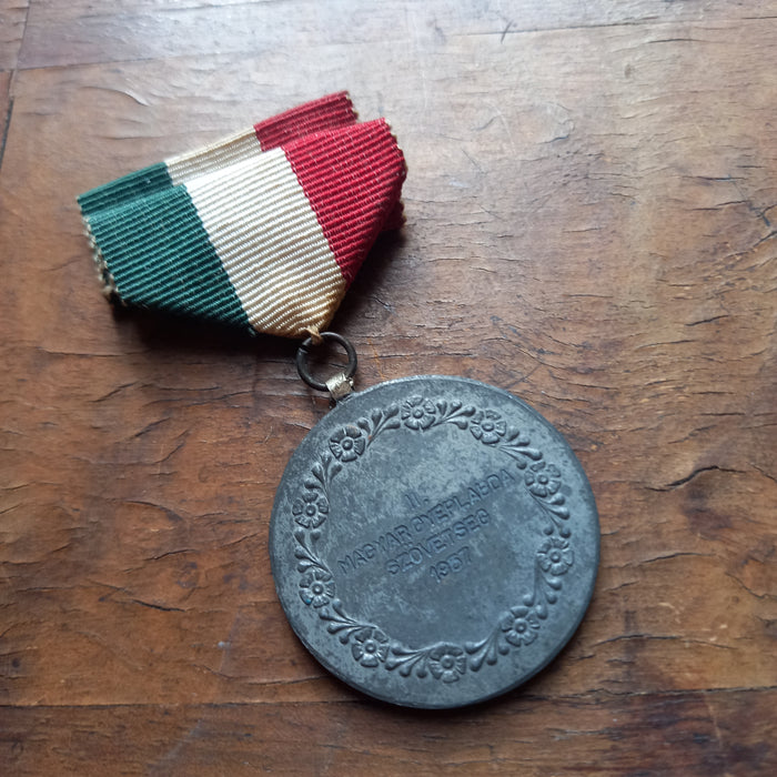 1967 Hungarian Field Hockey Championship Medal Vintage with National Ribbon
