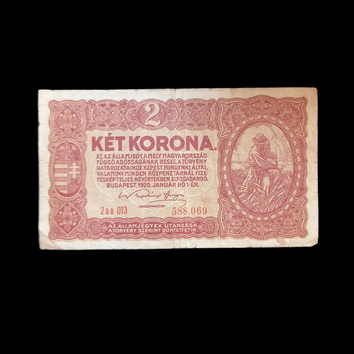 1920 Hungary Banknote Korona Set 1 2 10 Antique Bills Post-WWI Europe Currency