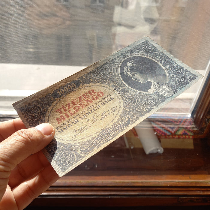1946 Hungary Banknote 10,000 Milpengo 10 Billion Pengo Collectible Bill Europe AU