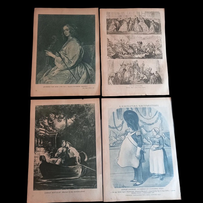 1931 Vintage Ephemera Art Prints Hungarian Folk Art & Village Life Cover Set Historic Europe