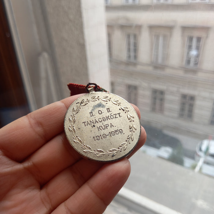 1959 Hungarian Soviet Republic Cup Field Hockey Medal 40th Anniversary Vintage Relic