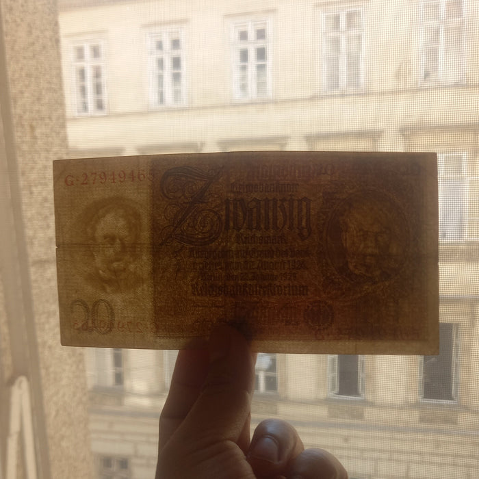 Antique Banknote 1929 Germany 20 Reichsmark Pre-WWII Historical 3pc Set Money Europe