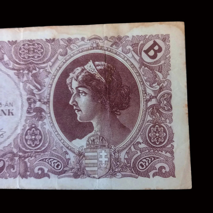 Vintage Banknote 1946 Hungary B-Pengő Set 100 Quadrillion Pengő Hyperinflation Post WWII Money