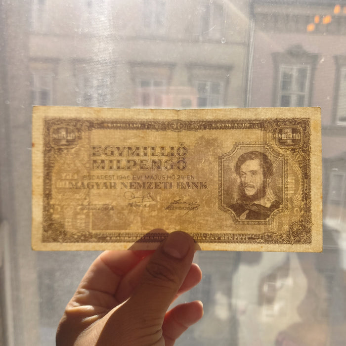 1946 Hungary Banknote One Million Milpengo European History Collectible Bill XF