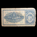 A vintage 1 Corona banknote from Hungary, printed in blue ink on aged, yellowed paper, displayed flat against a dark textured fabric background.