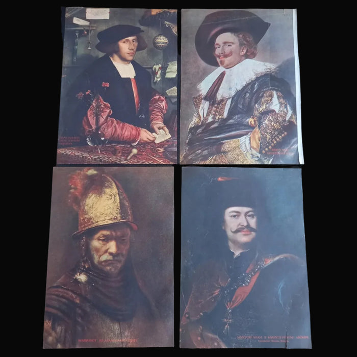 1931 Vintage Ephemera Art Prints Royal Men Rembrandt Frans Hals Portrait Old Masters Decor