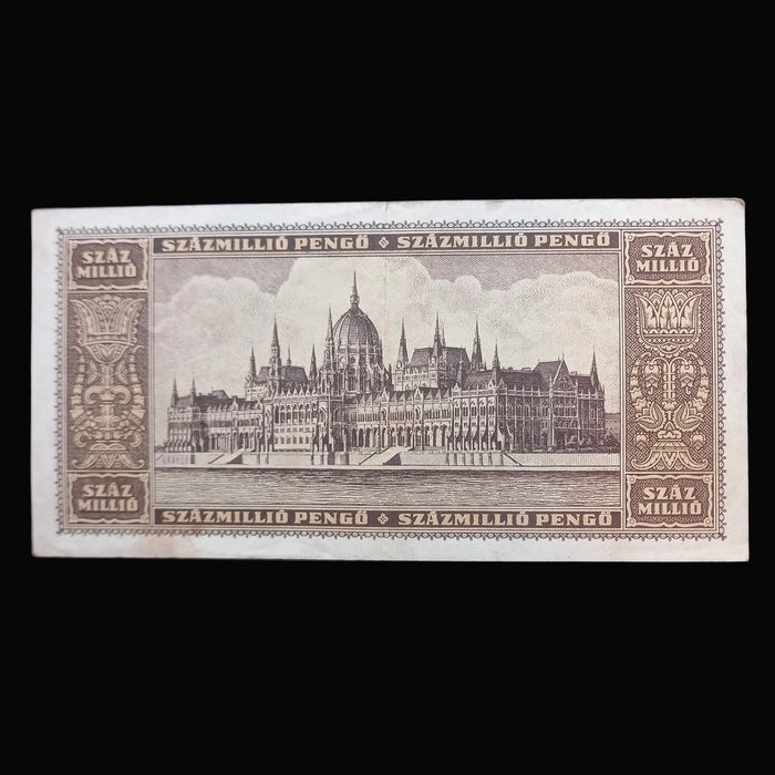 1946 Hungary Banknote 100 Million Pengő Százmillió Post-WWII Paper Currency