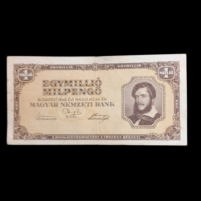 1946 Hungary Banknote One Million Milpengo European History Collectible Bill XF