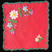 hungary kalocsai style napkin in red with flower embroidery handmade