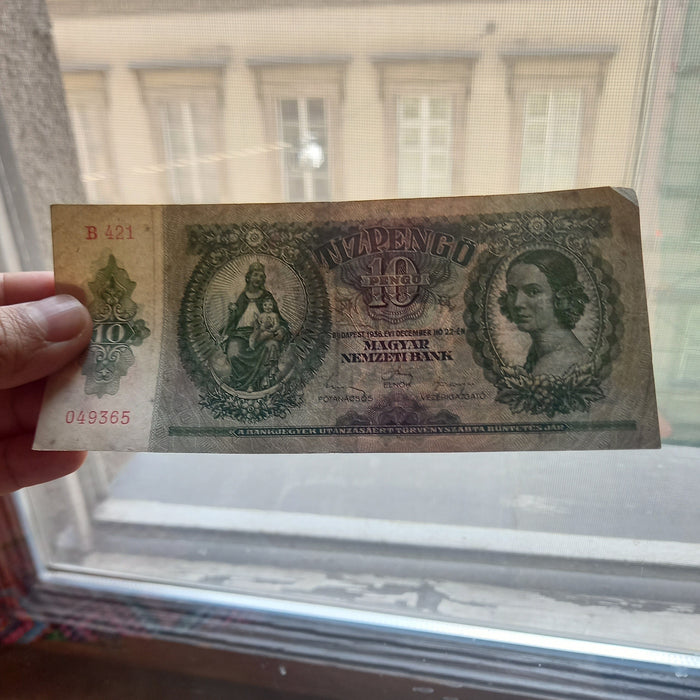 Vintage Banknote 1936 Hungary 10 Pengő Magyar Nemzeti Bank Currency Collectible Money