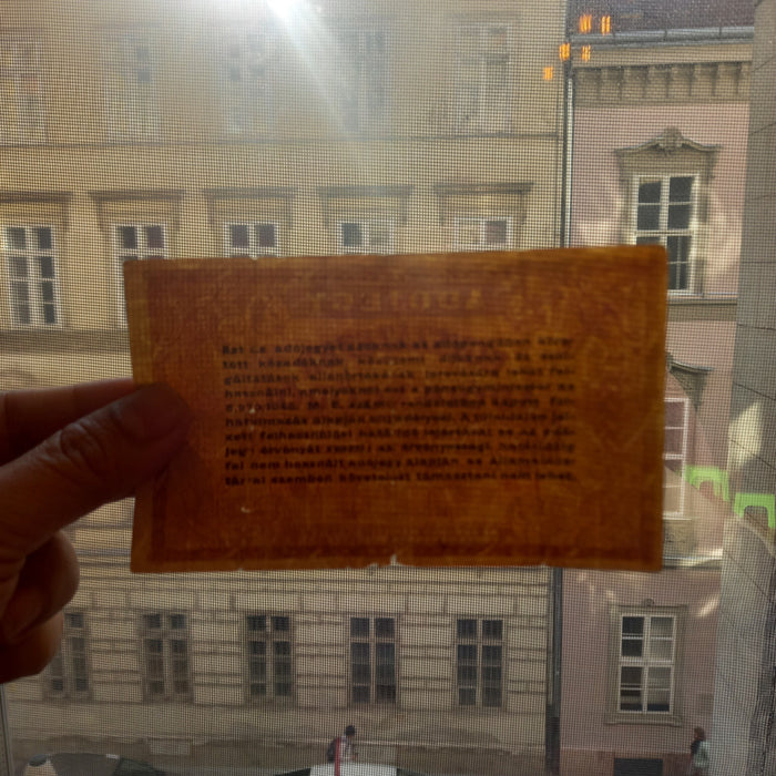 1946 Hungary Banknote 100,000 Adópengő Tax Note Hyperinflation Crisis Paper