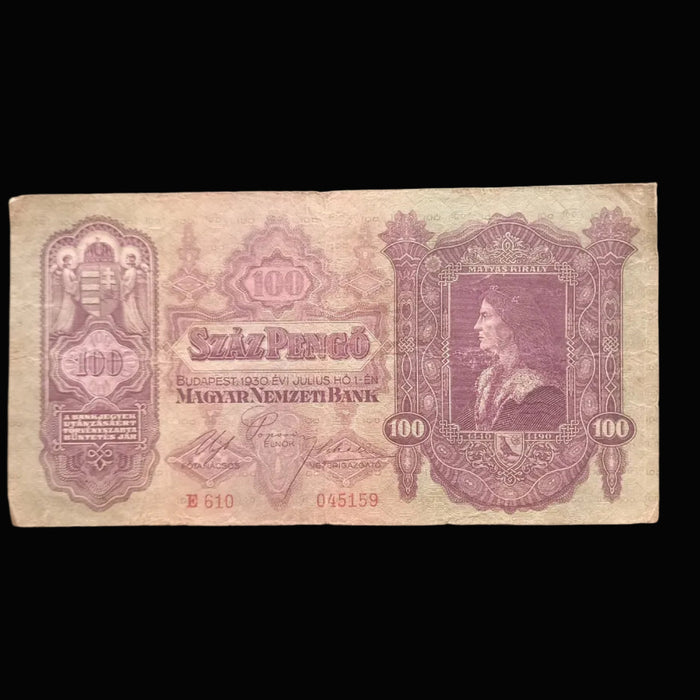 Vintage Banknote 1930-1941 Hungary Pengő 3pc Set Tíz Húsz Száz 10 20 100 Progression Bills