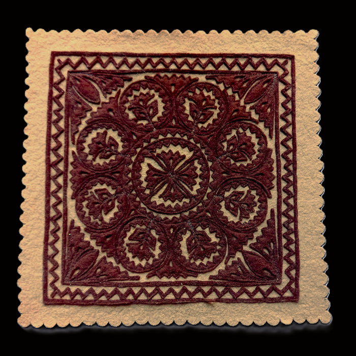Vintage Hungarian Folk Art 15pc Set Rustic Doilies & Felt Mat Hand Embroidered Decor 1970s